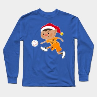 Netherlands football Christmas elf. Football World Cup soccer t-shirt Long Sleeve T-Shirt